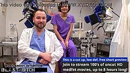 student jackie banes busted and blasted with cum by doctor