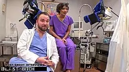 student jackie banes busted and blasted with cum by doctor