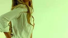 Gorgeous blonde strips for wet party fun