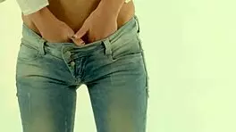 Gorgeous blonde strips for wet party fun