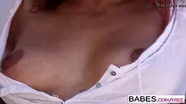 Petite babe enjoys cum after tight pussy play