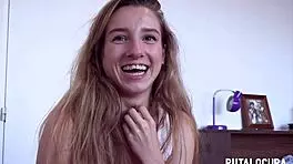 Putalocura - dirty fucking with horny young Elisa Sol after chat