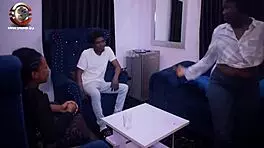 Hot Sex Between Couple And Cute African Teen Ends With Moaning