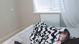 Amateur Girl Secretly Sucks Cock While Milf Shows Tits