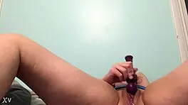 blonde solo masturbation petite