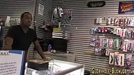 Petite Teen Fucks Gloryhole Hard