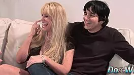 Old wife Olivia Parrish makes her young cuck watch and learn.