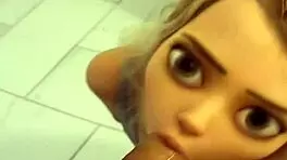 real life teen elsa gets wild with bbc in public bathroom