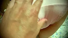 Amateur asian licks shaved pink pussy