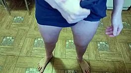 Relaxing living room massage session with close-up details