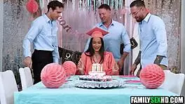 Roxie Sinner in graduation gangbang!