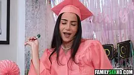 Roxie Sinner in graduation gangbang!