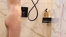 bathing of black hair japanese girl