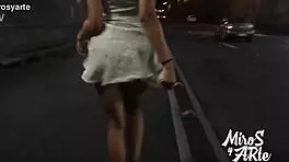 Exhibit on Garibaldi Slope Chilanga Lifts Dress for Drivers