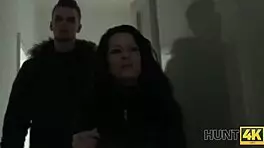 Full-Breasted Brunette Jocelyne Z Surrenders to Cash-Fueled Passion