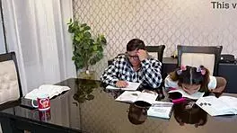 The babysitter prefers fucking over homework