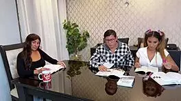 The babysitter prefers fucking over homework