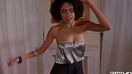 Petite college student luna corazon enjoys latin dance and fitness