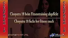 cleopatra 18 gets fucked during fitness training