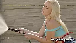 Car Wash Bikini Babe With Big Tits