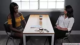 Thelesbianfactor Com - Ebony Lesbian Pussy Licking Busty Milf