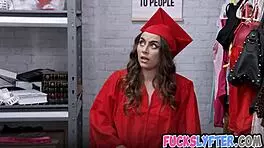 Blonde petite Selina Bentz says, I'm graduating from juvie shyly.