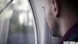 house owner spotted a babe's sweet ass in uniform and he took it