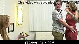 suggestive scene where guy fucks hot athena and perverted therapist