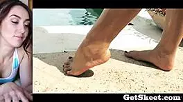 Adorable mandy muse performs oiled cock sucking compilation in bikini