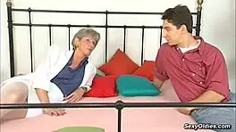 Big cock toyboy fucks shaved pussy blonde German cougar hard