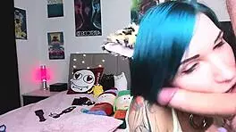 deepthroat blowjob ends with creampie