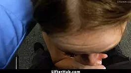 Rylee Blake rides officer cock, gets facial cumshot