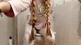 Blonde Babe Squirts Alone in Garden for Ex!