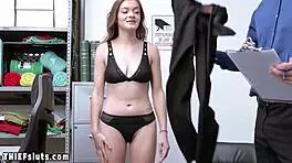 Busty Inked Teen 18+ Shoplifter Shea Blaze Punish Fucked by Big Cock Cop