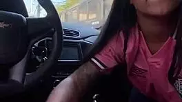 Kriok novinha caught giving blowjob in car daylight
