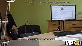 Vip4k Brunette Undresses Due To Unemployment