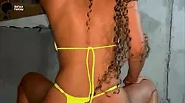 Young Latina Asks for Pussy Rub with Condom Protection