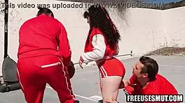 teen stepdaughter freeused on basketball court