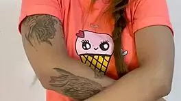 Latina teen showing big tits