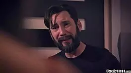 Big Tit Brunette Discovers Old Creepers Secret During Deepthroat 😏