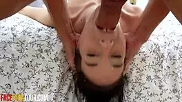 Petite Brunette Gives Sloppy Head!