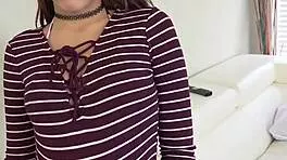 Hey, this small tits amateur is sucking and riding so well