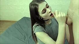 Hot Busty Brunette Performs Sexy Blowjob And Handjob On Cam, Including Deepthroat And Cum On Face