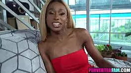 Ebony Young Woman Bribed Me with Pussy!