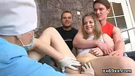 Doctor Gazes at Hymen Physical and Virgin Teen Shagging
