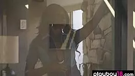 Victoria antoinette intensely reveals ebony teen's black pussy, ripping clothes and undressing