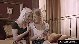 Petite Blondes Tiffany Tatum & Zazie Skymm Have Soft Passionate Sex After Class