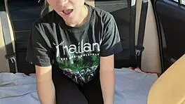 Public Squirt In The Backseat Of Someone Elses Car 😏