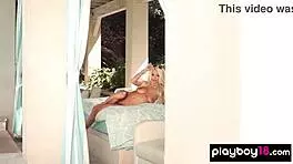 Petite Naked Blondie Lindsey Pelas Introduces Her Massive Natural Boobs