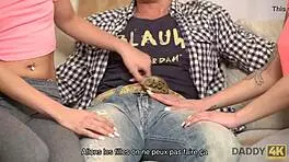 Old And Young Trio Behind The Back Of The Big Mom